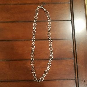 Silver loop necklace